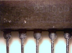 The part number is hardly visible after wiping it off with MIL-STD-883